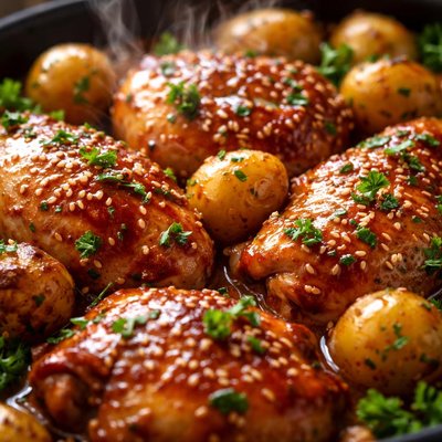 Image of Crockpot Sweet and Saucy Chicken and Potatoes