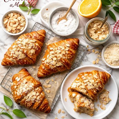 Image of Croissant sin frutos secos con almendras