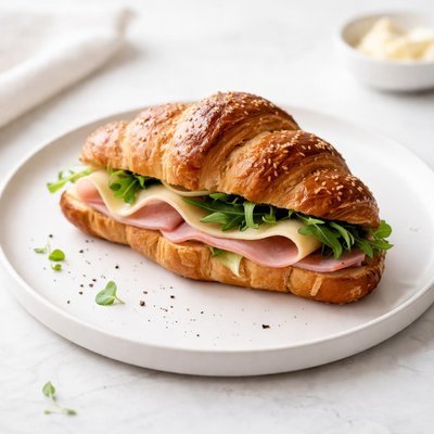 Image of Croissant con jamón y queso