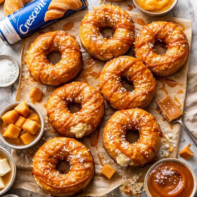 Image of Cronut Pillsbury Salted Caramel Crescent Doughnuts