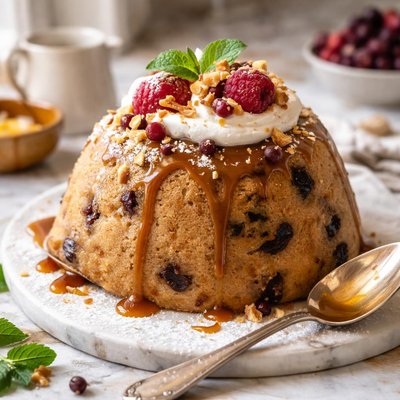 Image of Crowdie Mowdie a Steamed Pudding Scotland