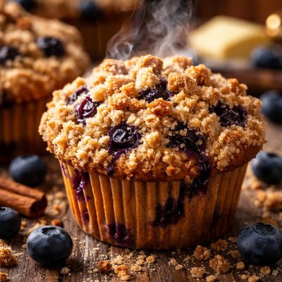 Image of Crumb Top Blueberry Muffins