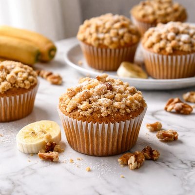Image of Crumb Topped Banana Muffins