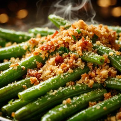 Image of Crumb Topped Green Beans