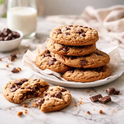 Image of Crumbly Chocolate Chip Cookies