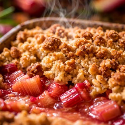 Image of Crumbly Topped Rhubarb