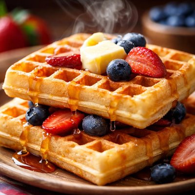 Image of Crunchy and Light Waffles for Two