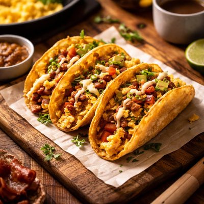 Image of Crunchy Breakfast Tacos Pampered Chef