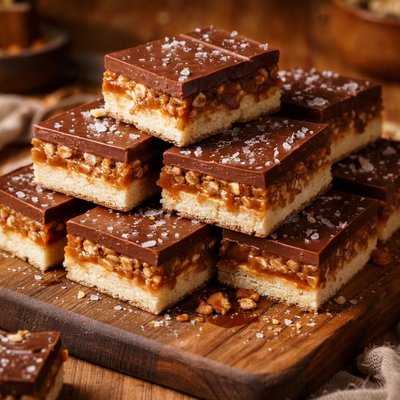 Image of Crunchy Caramel Chocolate Layer Bars