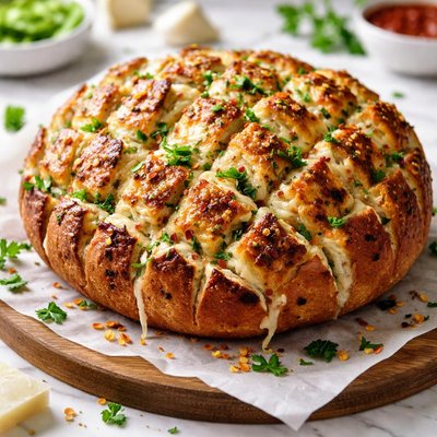 Image of Crunchy Cheese and Herb Pull Apart Bread