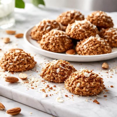 Image of Crunchy Chewy Flax Almond Macaroons Egg Free