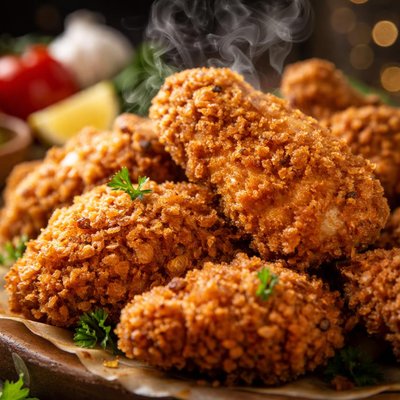 Image of Crunchy Coating Happy Family Fried Chicken