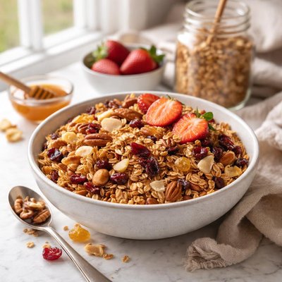 Image of Crunchy Granola with Nuts and Dried Fruit