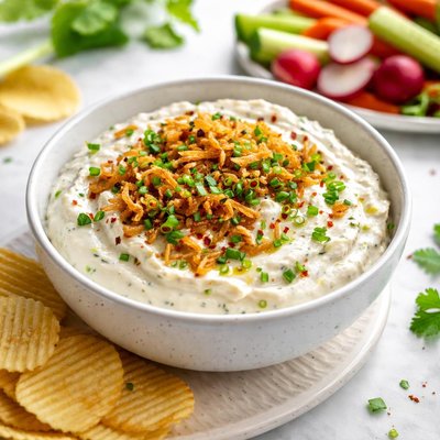 Image of Crunchy Low Fat Onion Dip
