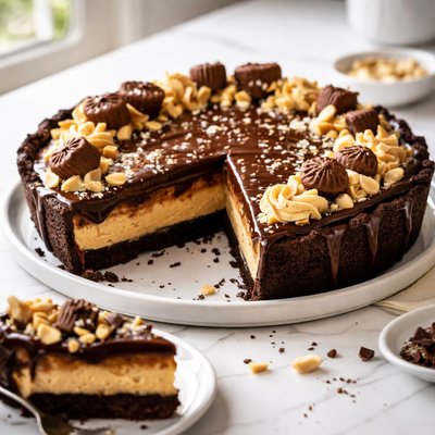 Image of Crunchy Peanut Butter and Chocolate Pie