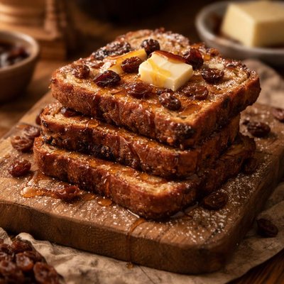 Image of Crunchy Raisin Bread French Toast