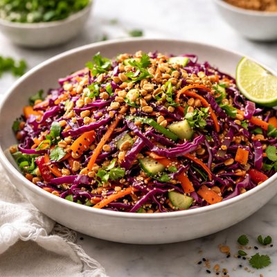 Image of Crunchy Red Cabbage Slaw Salad