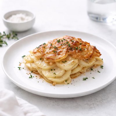 Image of Crunchy Scalloped Potatoes with Thyme
