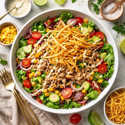 Image of Crunchy Tuna Salad with Shoestring Potatoes