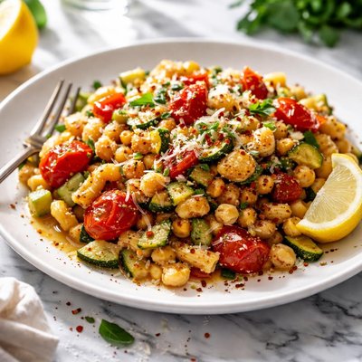 Image of Crushed Macaroni and Vegetables