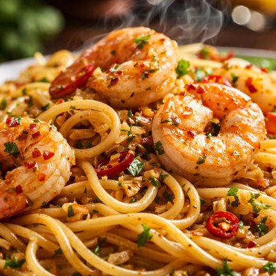 Image of Crustacean Inspired Garlic Noodles Recipe
