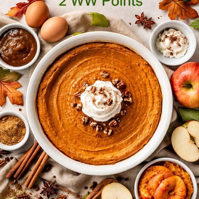Image of Crustless Apple Butter Pumpkin Pie 2 Ww Points