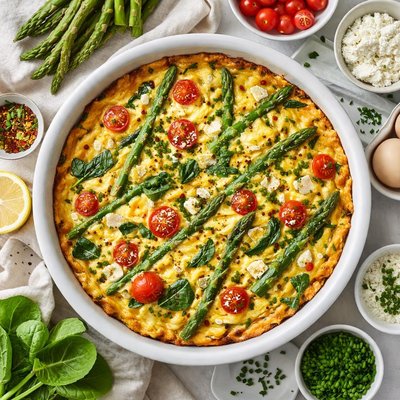 Image of Crustless Asparagus Quiche