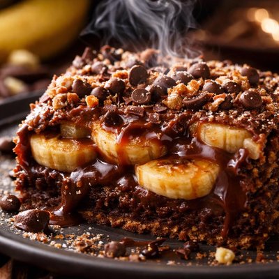 Image of Crustless Banana Chocolate Pie
