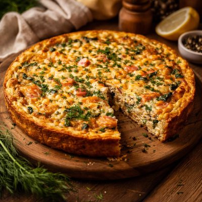 Image of Crustless Salmon Quiche