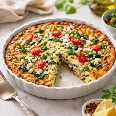 Image of Crustless Spinach Quiche