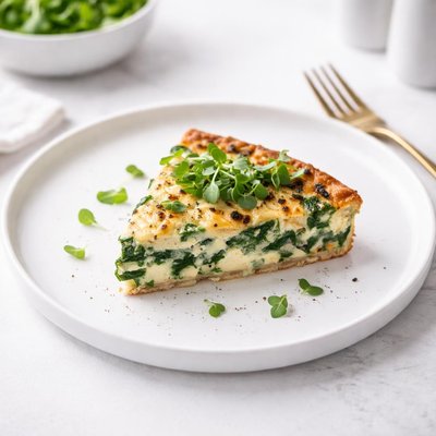 Image of Crustless Spinach Quiche Low Fat