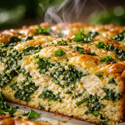 Image of Crustless Spinach Ricotta Quiche