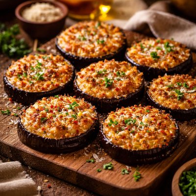 Image of Crusty Baked Eggplant Aubergine