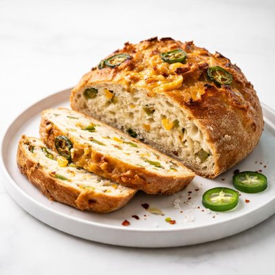 Image of Crusty Bread Machine Jalapeo Cheese Artisan Bread
