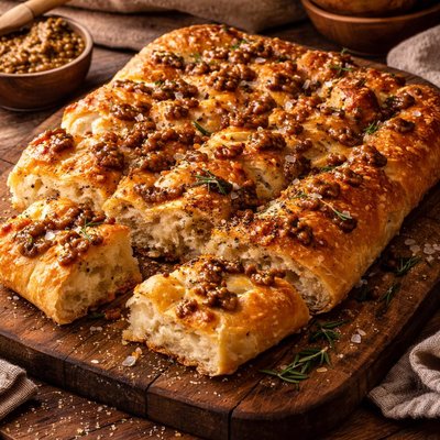 Image of Crusty Mustard Focaccia