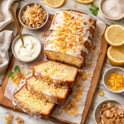 Image of Crystallized Ginger Yoghurt Pound Cake