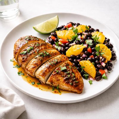 Image of Cuban Mojo Chicken with Mandarin Black Bean Salad