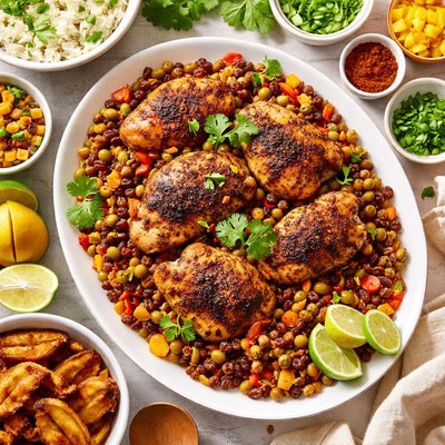 Image of Cubano Chicken with Spicy Currant Picadillo