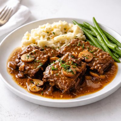 Image of Cube Steak in Gravy Slow Cooker