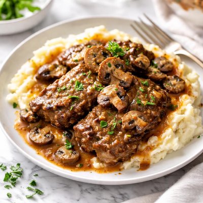 Image of Cube Steak with Mushroom Gravy