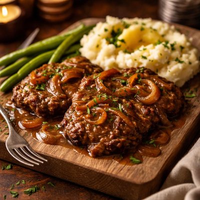 Image of Cube Steak with Onion Gravy