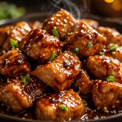 Image of Cubed Chicken with Coffee Sauce