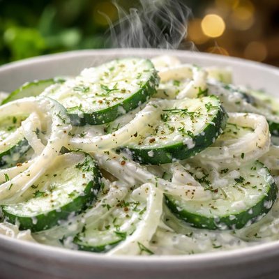 Image of Cucumber and Onion in Sour Cream