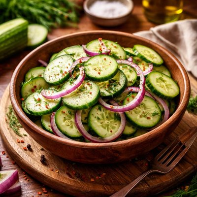 Image of Cucumber and Red Onion Salad