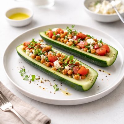 Image of Cucumber Boats with Salad