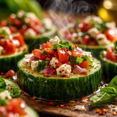 Image of Cucumber Bruschetta No Bread