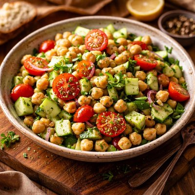 Image of Cucumber Chick Pea Salad