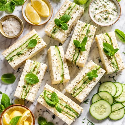 Image of Cucumber Mint Tea Sandwiches
