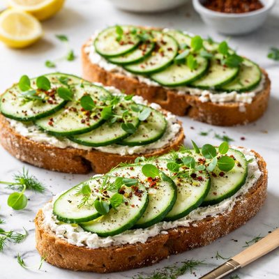 Image of Cucumber Open Faced Sandwiches