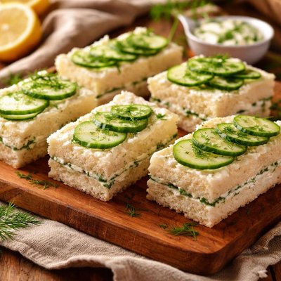 Image of Cucumber Party Sandwiches